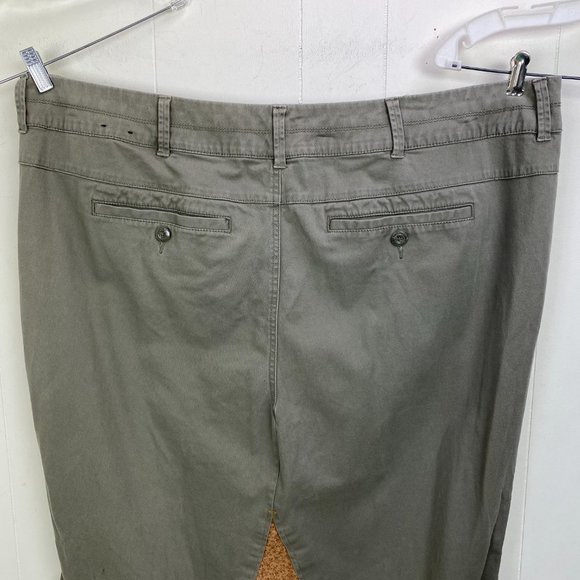 90s Style Fabric Insert Green Khaki Skirt 28P - Picture 11 of 11